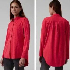 Athleta Urbanite womens XS red leopard vented commuter wicking UPF cooling